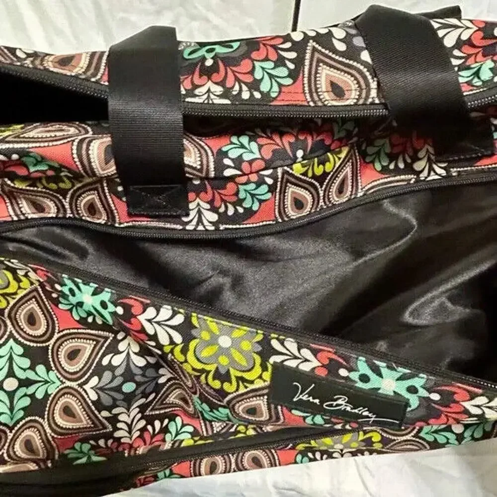 Vera Bradley Rolling Duffel Bag Overnight Weekend Carry On Luggage Sierra